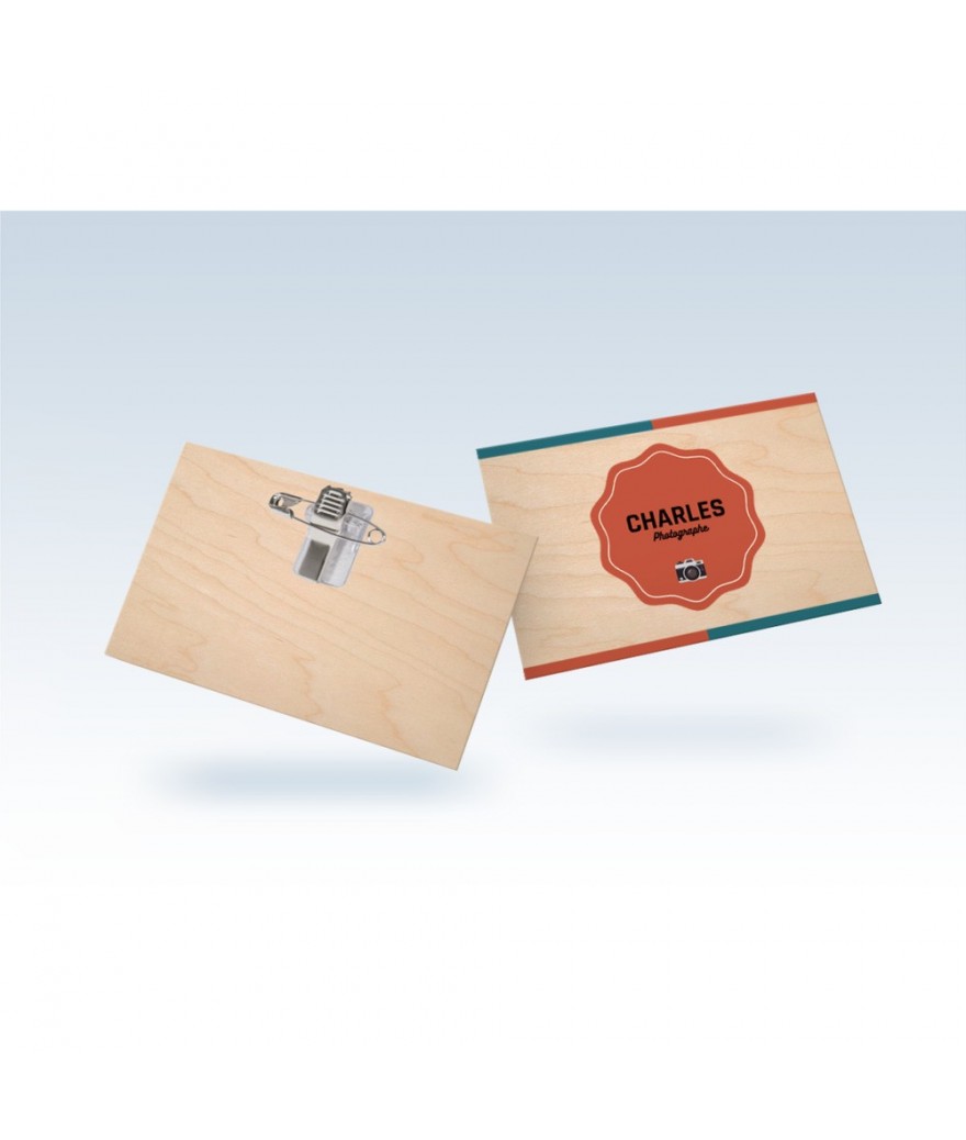 Badge bois - Made in France