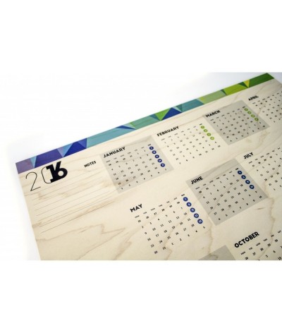 Calendrier bois sous-main ou mural - Made in France