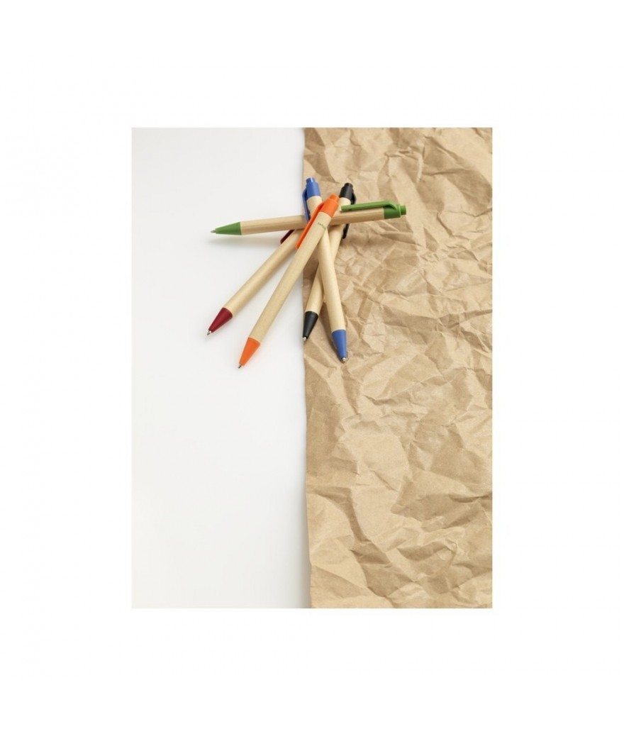 Stylo bille carton recyclé et biosourcé à base de canne de blé biodégradable