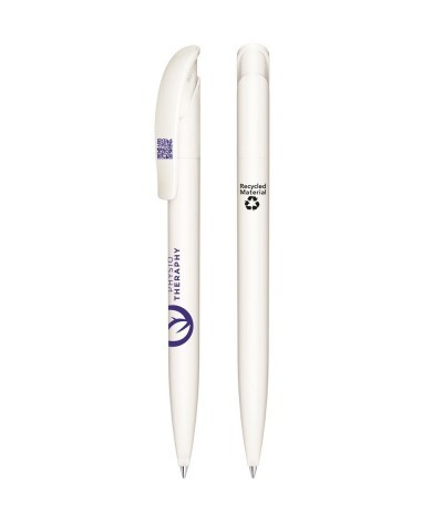 Stylo bille recyclé QR-code - Made in Europe