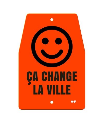 Plaque message pour porte-bagages vélo - Made in France