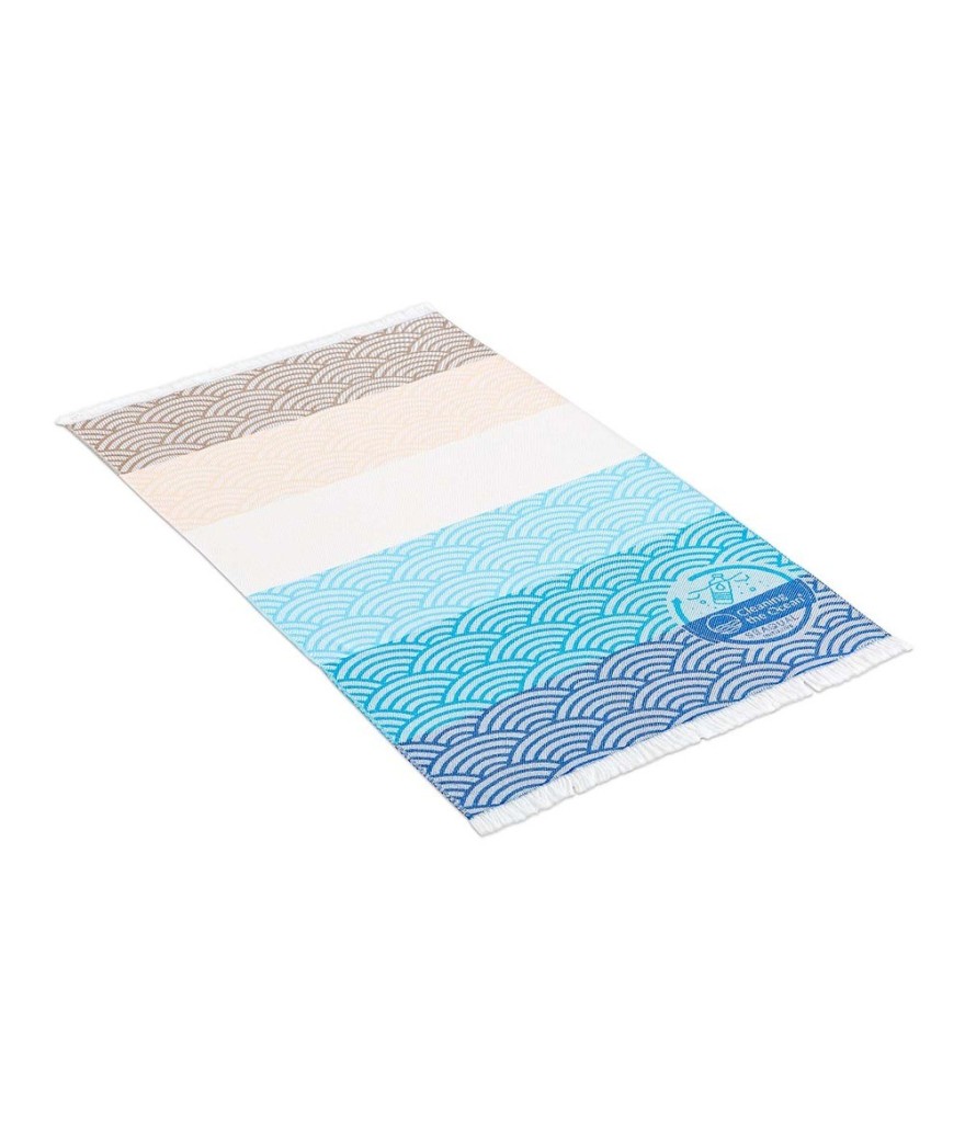 Serviette hammam plastique océan recyclé SEAQUAL - Made in Europe