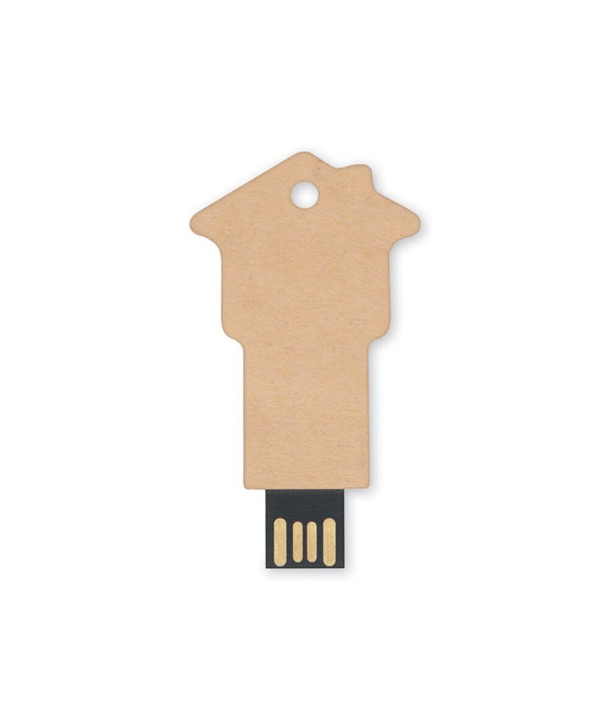 Clé USB forme maison papier