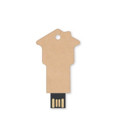 Clé USB forme maison papier