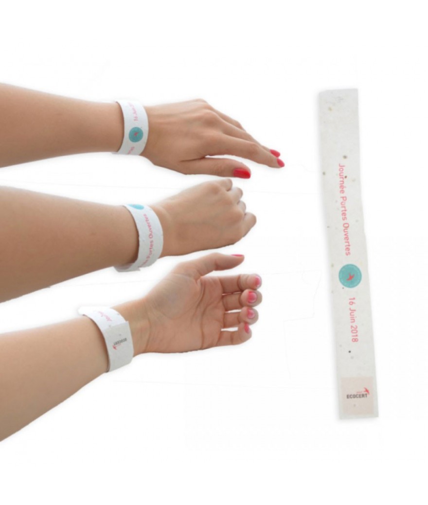 Bracelet d'identification à graines et biodégradable