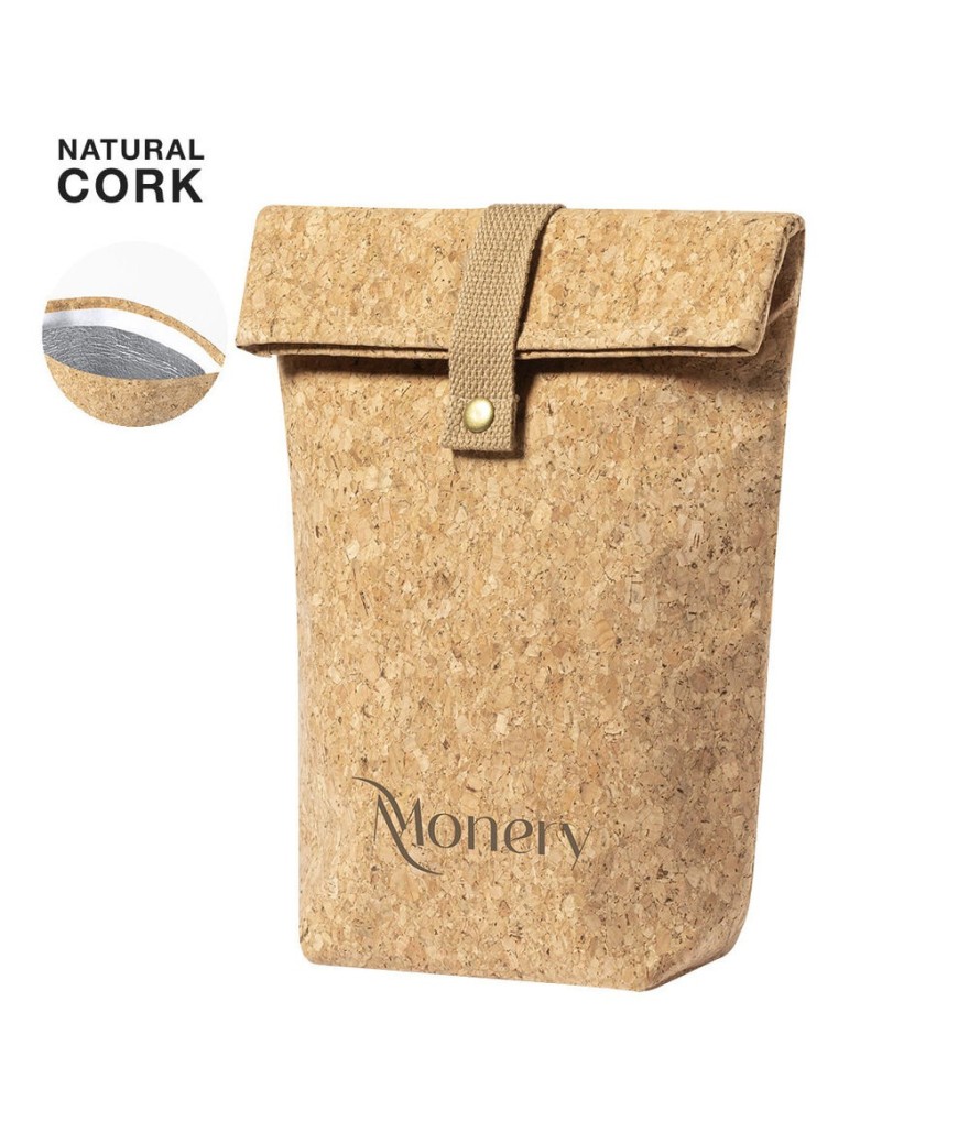 Sac isotherme liège naturel et aluminium.