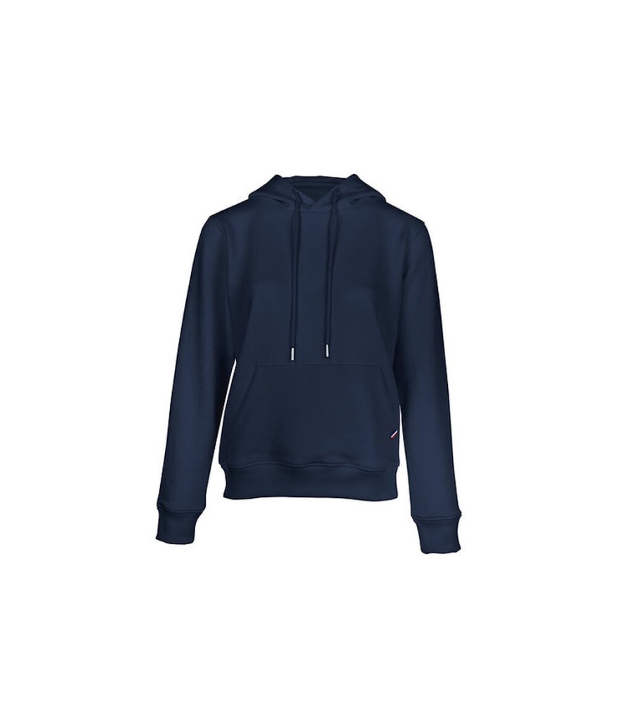 Sweat à capuche femme molleton non gratté coton bio - Made in France