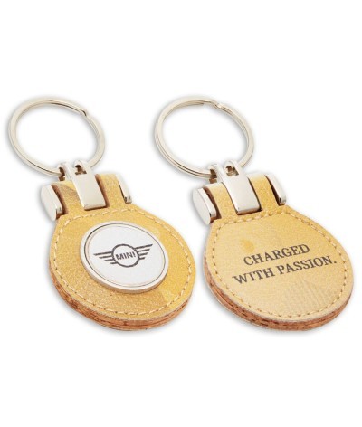 Porte-clés et jeton chariot en cuir végétal de pomme - Made in Europe