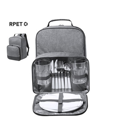 Sac à Dos Glacière Picnic Kazor 12 Pièces. 2 Services. Dos et Bretelles Rembourrées
