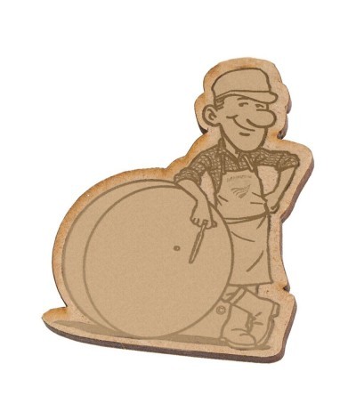 Badge 025 personnalisé en bois