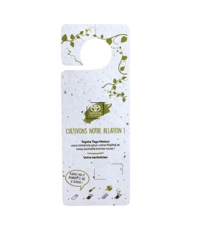 Carte à suspendre à base de papier avec graines