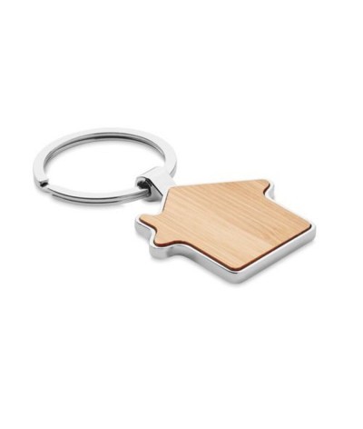 Porte-clés maison métal & bambou