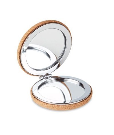 Miroir de poche en liège