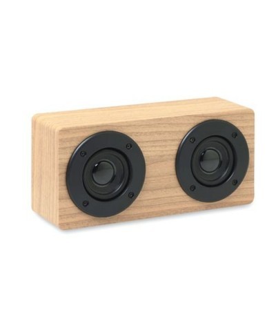 Haut-parleur sans fil 2x3w en bois