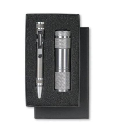 Lampe 9 led et tournevis aluminium