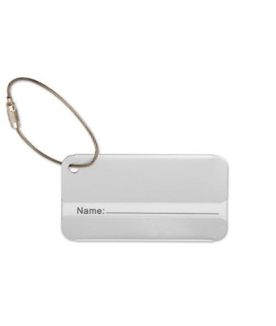 Etiquette à bagages en aluminium