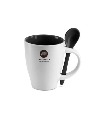 Mug avec cuillère céramique 250 ml