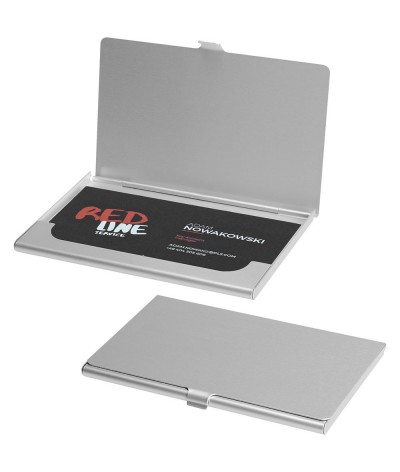 Porte-cartes de visite aluminium