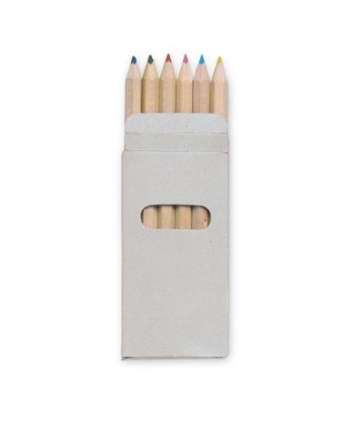 6 crayons bois de couleur