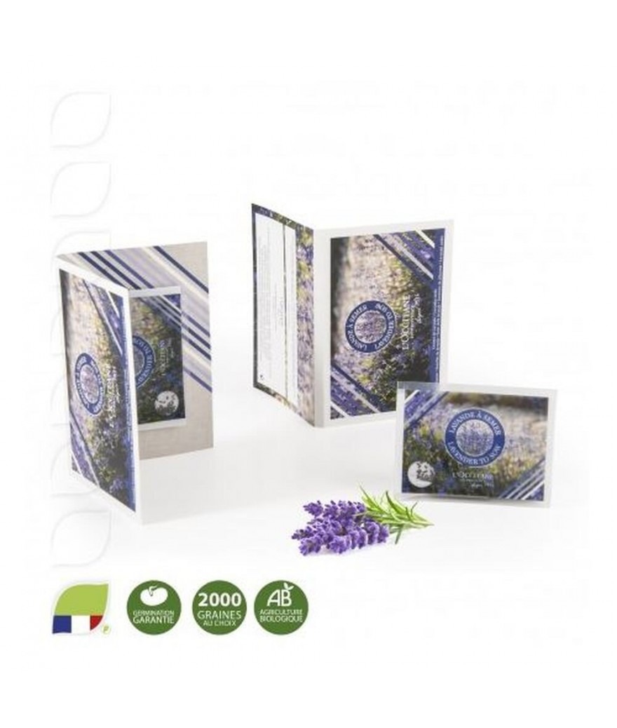 Carte avec sachet de graines personnalisable