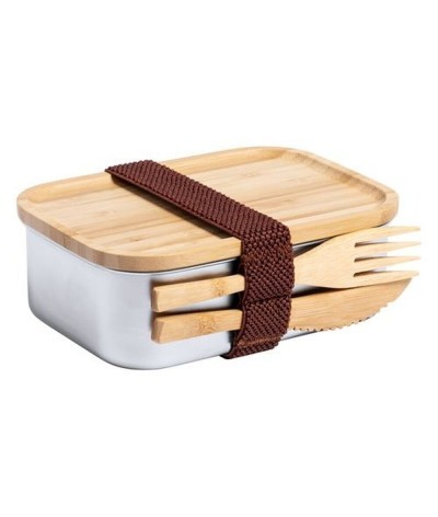 Lunch box acier & bambou 600 ml