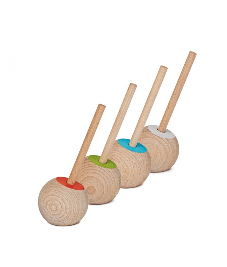 Stylo et son socle sphérique en bois