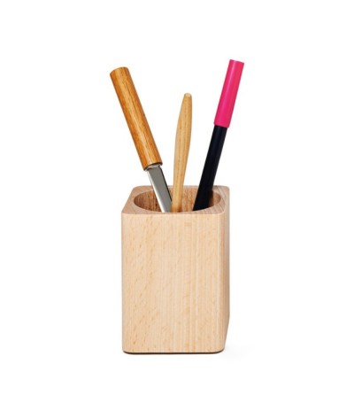 Pot à crayon en bois