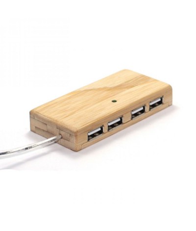 Hub usb en bambou