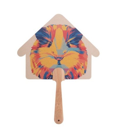 Éventail personnalisé en papier & bambou