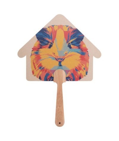 Éventail personnalisé en papier & bambou