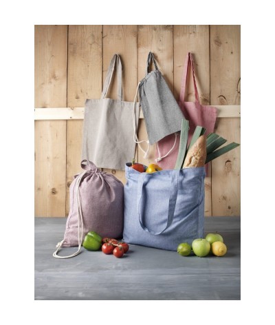 Tote bag coton/polyester recyclés 210 g/m² avec soufflet