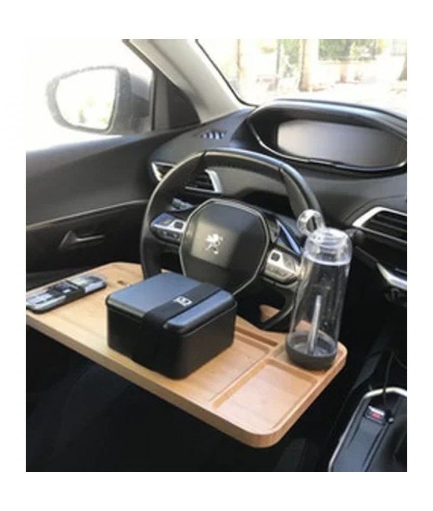 Plateau nomade bambou pour volant