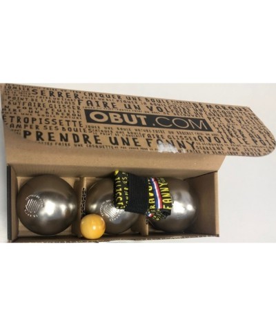 3 boules loisirs inox personnalisables avec une housse + 1 but
