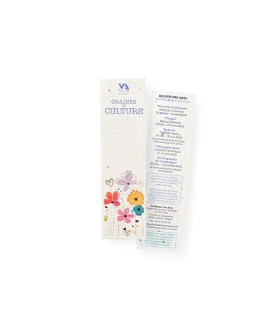 Marque-page avec graines à semer biodégradable