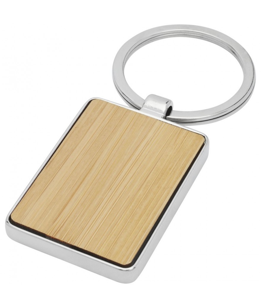 Porte-clés rectangulaire en bambou