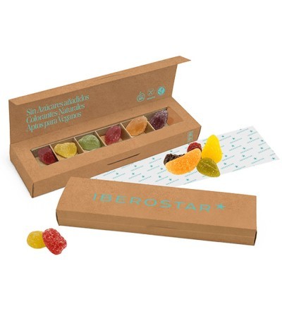 Bonbons en coffret kraft recyclé