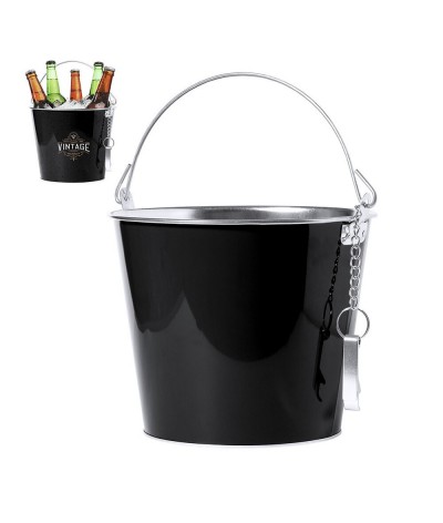 Seau à bouteilles métal 6 litres avec ouvre-bouteilles
