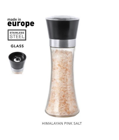 Moulin à sel  verre & acier - Made in Europe