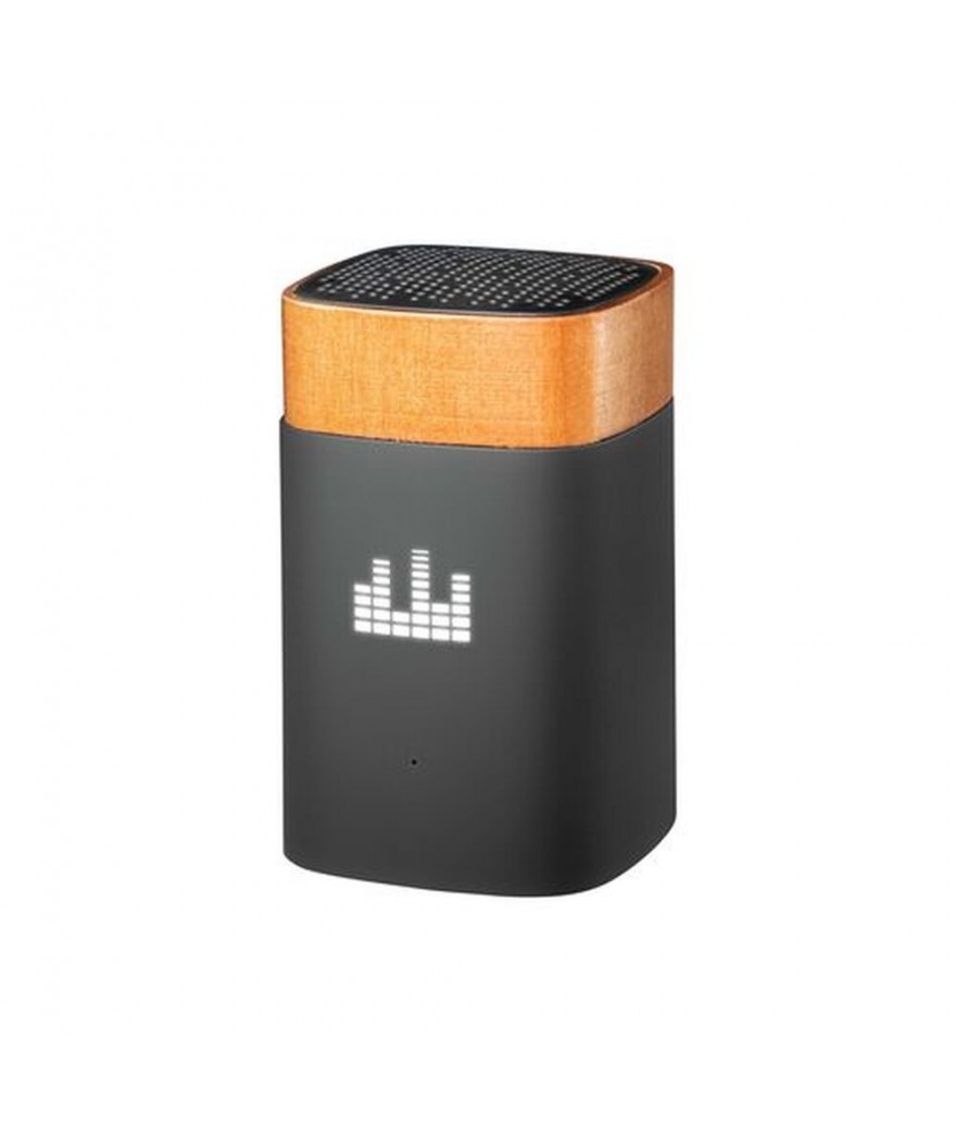 Enceinte 5W bois d'érable avec logo lumineux