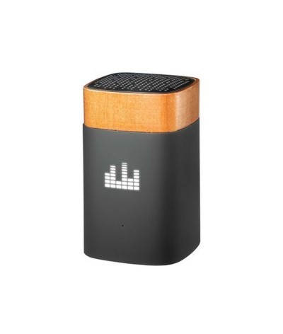 Enceinte 5W bois d'érable avec logo lumineux