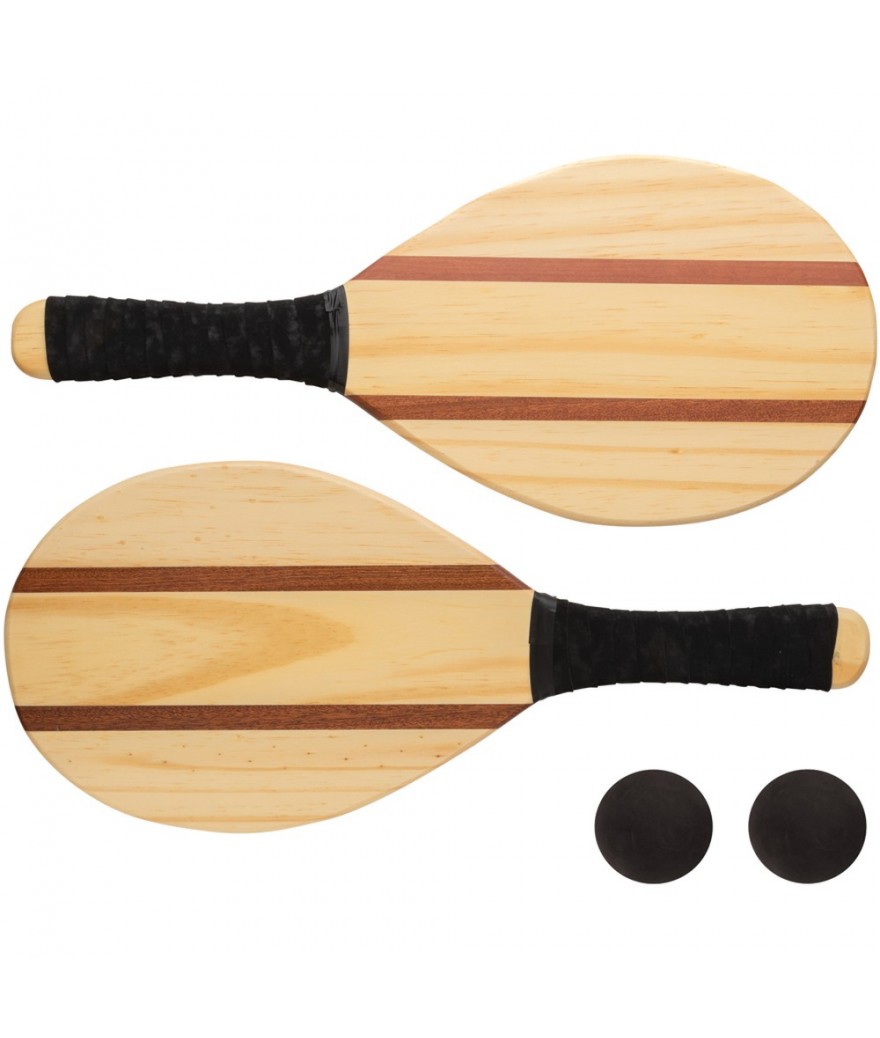 Jeu de raquettes en bois de pin