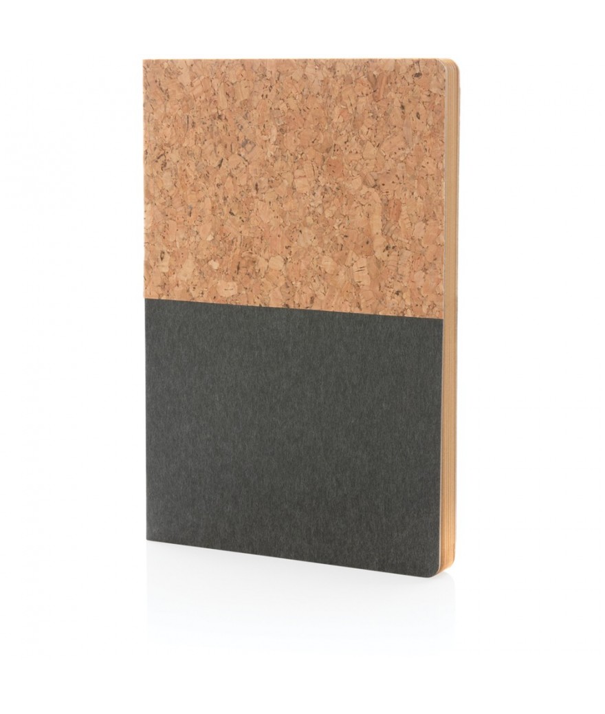 Carnet A5 à couverture en kraft et en liège