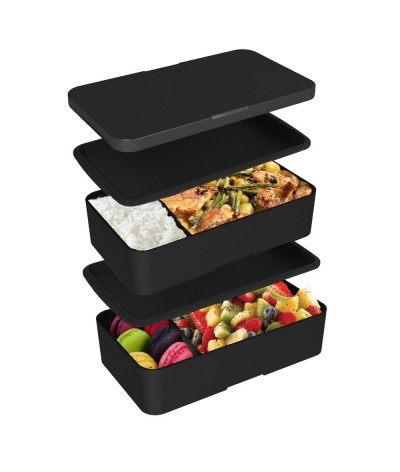 Lunchbox 2 compartiments plastique recycle - Made in France