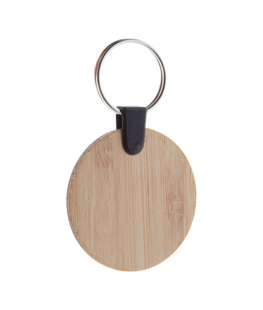 Porte-clés r en bambou