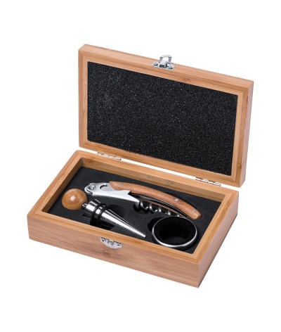 Set à vin en coffret bambou