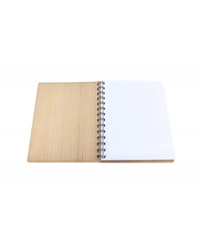 Cahier spirale A5 bois - papier recyclé Made in France - Dream Act Pro